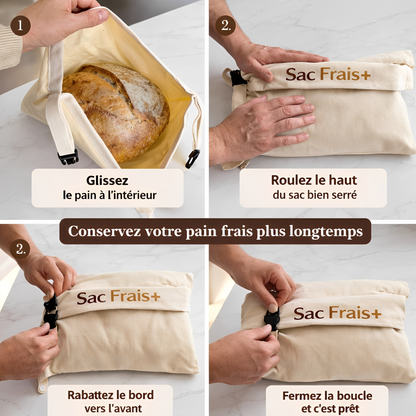 Sac Frais+ 100 % coton et cire d'abeille